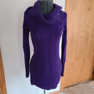 Tunic Sweater Cowel Neck Long Sleeve Top